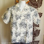 アロハシャツ (L) ショートスリーブ 和柄（鯉）