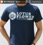 藍染めTシャツ「蓮花」