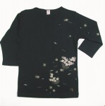 吹き寄せに花籠3/4スリーブTシャツ