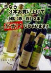 ワイン3本で小瓶２本おまけキャンペーン！！